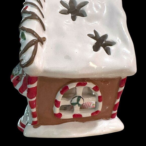 Vtg 2012 Blue Sky Clayworks "Dancing Gingerbread Bakery" Tea Light Candleholder - Picture 13 of 15